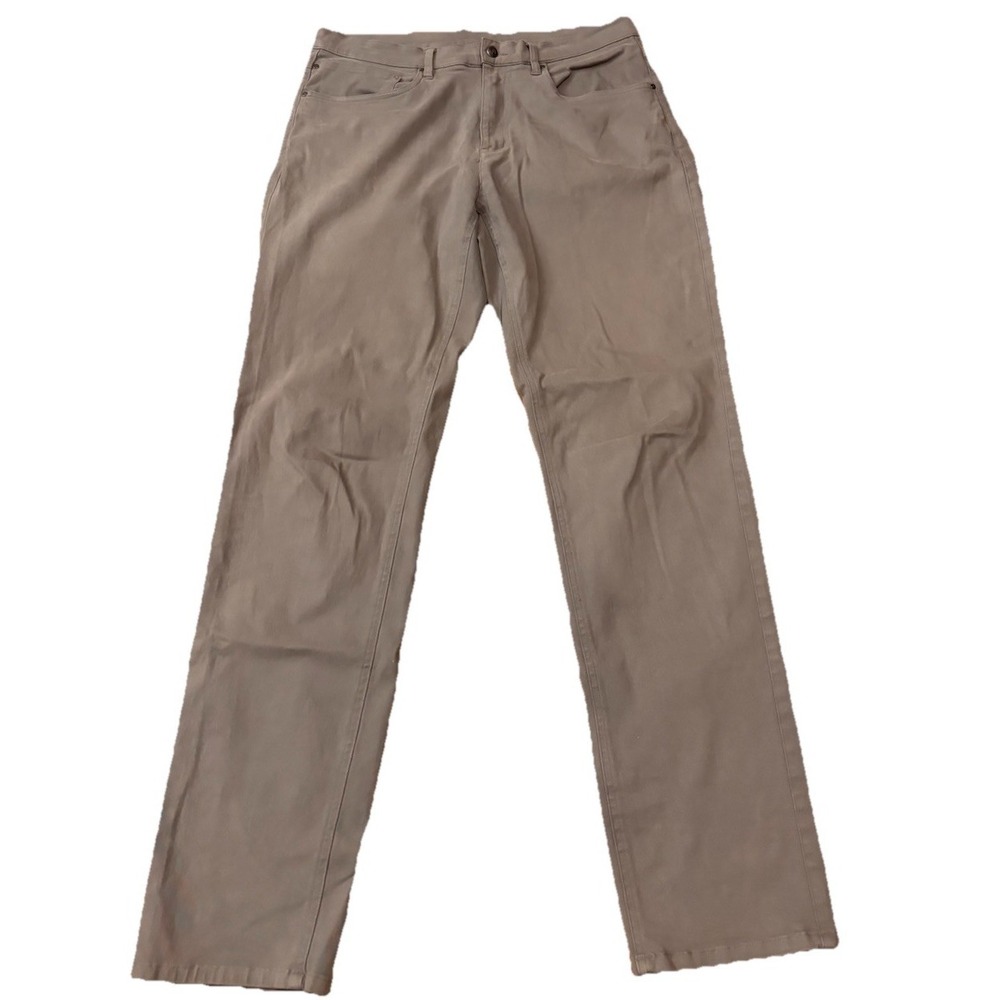 FootJoy Mens Gray 33x31.5 Actual (Tag Size 34x34) Sueded Twill 5 Pocket Pants